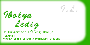 ibolya ledig business card